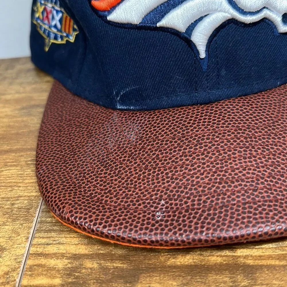 Vintage Super Bowl  XXXIII ‎ Denver Broncos Hat Cap SnapBack 1999 Navy New Era